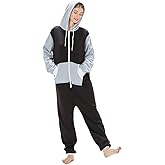 Laahoem Unisex Adult Pajamas Hooded Men Women Jumpsuit Zip Sportwear
