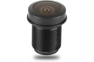 DIOCHE Standard Thread Interface 180°Fisheye Lens, 1.44mm 1/2.5 Wide Angle 5MP HD Lens for CCTV Surveillance Camera