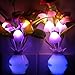 Taozi 2 PCS Kids Night Light Bathroom Kitchen Bedside Wall Light Lamp Color Changing Plug In LED Mushroom Flower Nightlight (Cream)