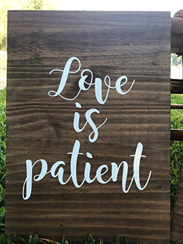 NicoleHu14 Set Of 8 Corinthians Sign Slove Is Kindwood Sign Swood Wedding Sign Sweddingwedding Aisle Sign Slove Is Patient1 Corinthians 13 Sign S
