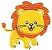 PatchMommy Iron On Patches, Set of 4 Jungle Animals A - Elephant, Lion, Giraffe, Zebra - Appliques for Kids Clothing Jeans, Jackets, Backpacks
