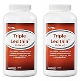 GNC Triple Lecithin 1200 Mg 180 Count (Two Bottles each of 180 Softgels)