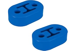 ALFLOW Exhaust Hanger Rubber Adjustable Insulator, Universal Heavy Duty Exhaust Tail Pipe Mount Bushing,2 Holes(2Pcs blue,72 mm/2.8 IN)