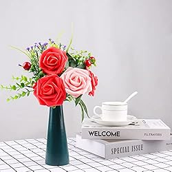 Artificial Flowers 25pcs Real Looking Red Foam Fake