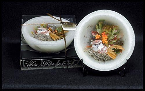 Habersham Candle Co 7" Wax Pottery Artisian Bowl Sycamore And Sage With Stand