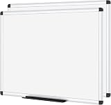 VIZ-PRO Magnetic Whiteboard 120 x 90 cm 2 Pack with Tray Silver Frame