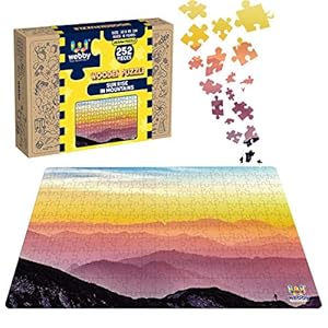 Webby Sun Rise in Mountains Wooden Jigsaw Puzzle, 252 Pieces