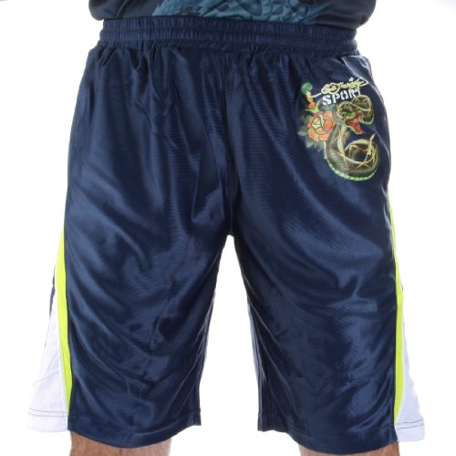Ed Hardy Mens Sweat Pants Shorts - Blue 