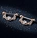 Masedy 2 Pairs 14G 316L Stainless Steel Nipplerings Nipple Tongue Rings Barball CZ Body Piercing Rose Gold