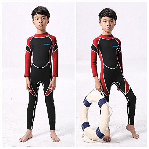 image for IREENUO Kids Wetsuit Neoprene 2.5mm Thick Long Sleeve One Piece UV Pro