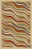 NEW Heatwave Ivory Modern Design Rubber backed durable Area Rug Carpet 3x5