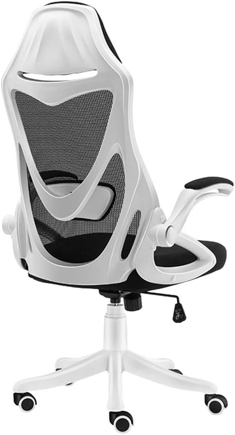 WMNRNYD Ergonomic Gaming Chair, 90 ° Rotating Armrest Racing Office Chair 4-Speed Lifting Lumbar Support Integrated Waist Home Gaming Chair Office Chair,White