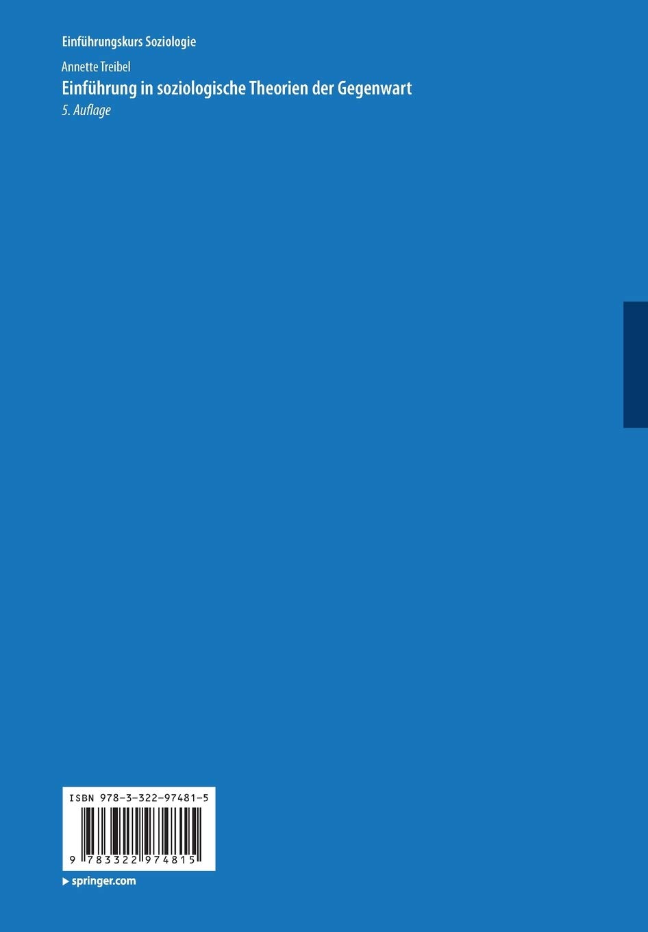 Einfuhrung In Soziologische Theorien Der Gegenwart Universitatstaschenbucher German Edition Amazon De Treibel Annette Bucher