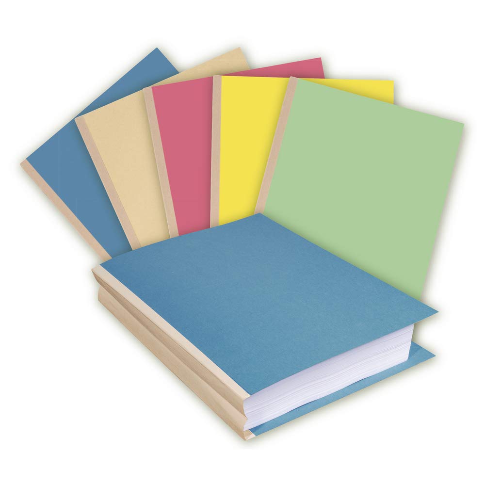 Exacompta - Ref 770000E - Forever Collection - Cloth Spine Folders - 240 x 320mm in Size, Suitable for A4 Documents, 3mm Spine, 320gsm Recycled Card - Assorted Colours (25 Pack)