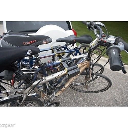 SKEMiDEX---Heavy Duty 4 Bicycle Bike Rack Hitch Mount Carrier Car Swing Down SUV Truck Van. Deluxe steel carrier converts from 2- to 4-bike carrier with easy-to-use included extension