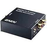 EAKAI Digital Optical Coax to Analog RCA Audio Converter with 3.5 mm Jack, 24-bit DAC with DC 5V Power Supply Adapter [USA UL Licensed]