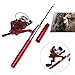 Docooler Mini Aluminum Saltwater Fishing Tackle Pocket Pen Fishing Rod Pole + Reel