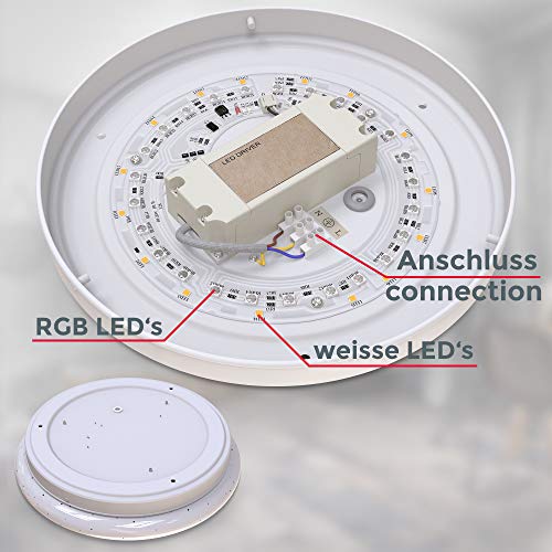 B.K.Licht I Plafondlamp met sterrendecoratie I dimbare plafoniere I sterrenhemel effect I lampen dimbaar I RGB… - Afbeelding 4