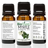 BioFinest Myrtle Oil - 100% Pure Myrtle Essential Oil - Soothe Cough - Premium Quality - Therapeutic Grade - Best For Aromatherapy - FREE E-Book (10ml)