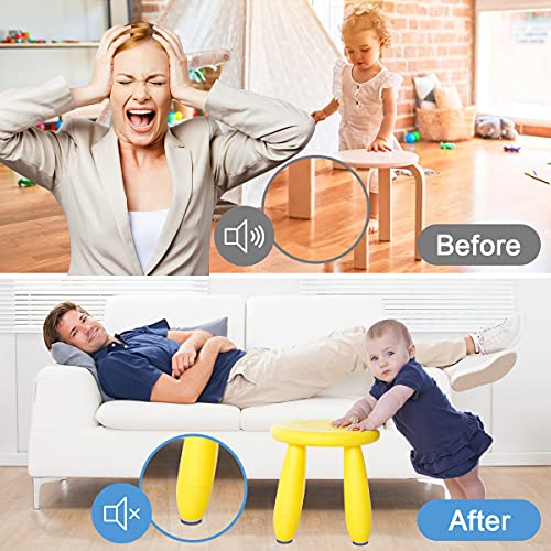Vicloon Furniture Pad, DIY Furniture Felt Pads Felt Strip Roll, Self Adhesive Floor Protector Pad including 120cm x 10cm*1 Set and 120cm x 2cm*2 Sets, Heavy Duty Pads Tape for Chair Table (Light Gray)