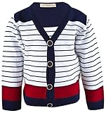 Lilax Little Boys Stripe Knit Cardigan Sweater