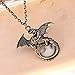 Yaoding Magical Constellation Dragon Glow in the Dark Openwork Pendant Charms Necklace