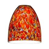 Bell Art Glass Shade - Lipless with 1-5/8-Inch Fitter Opening