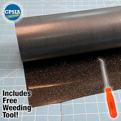 Siser Glitter Black Easyweed Heat Transfer Craft Vinyl Roll Including Brand Stainless Steel Weeding Tool