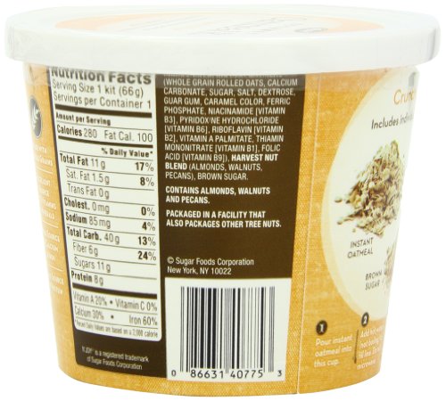 N'Joy Oatmeal Kit, Crunchy Nut, (Pack of 8) - Thumbnail 4