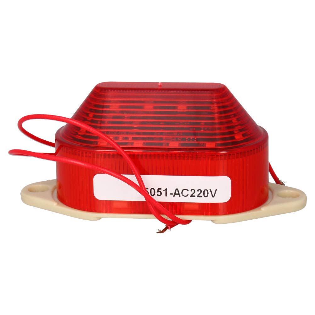 Othmro Signal Lamp LTE-5051 220V 3W Red Flash Signal Lamp Bright Industrial Light Warning Light 1Pcs