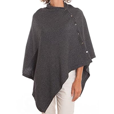 DALLE PIANE CASHMERE - Poncho with Buttons Cashmere Blended Yarns - Made in Italy DALLE PIANE CASHMERE - Poncho with Buttons Cashmere Blended Yarns - Made in Italy