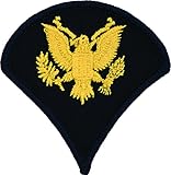 Specialist E-4 Army Chevrons - Gold on Blue