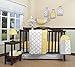 GEENNY Boutique Baby 13 Piece Crib Bedding Set, Yellow/Gray Chevron