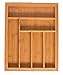 BirdRock Home Bamboo Expandable Utility Drawer Organizer – Utensil Silverware – Spoon Knife Fork – 17.5 Inch – Large – Natural Wood – Tray – Adjustable Kitchen Organization