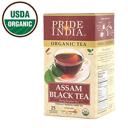 Pride Of India Organic Indian Assam Black Tea, 25 Tea Bags Pricepulse