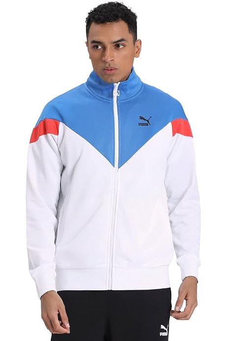 PUMA Men's Iconic Tricot Jacket, White 