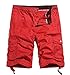 MorryOddy Men's Casual Cotton Multi-Pocket Cargo Shorts