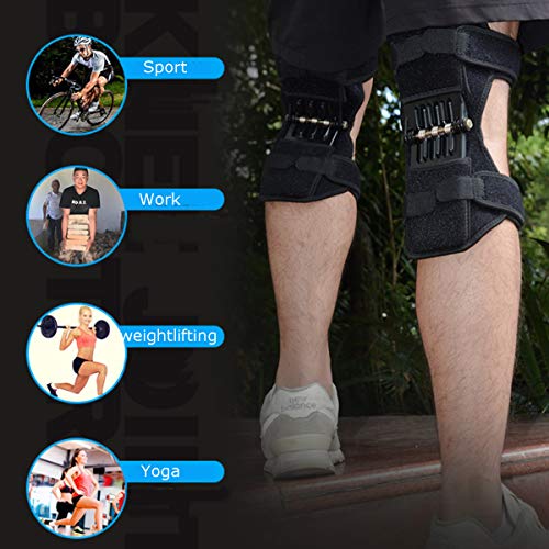 Slimerence Knee Protection Booster Power Lift Support Knee Pads Powerful Rebound Spring Force for Sports Hiking Climbing Reduces Soreness Old Cold Leg Protection Deep Care A Pair - Thumbnail 5