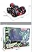 SZJJX Five Wheels Race Stunt Car 2WD Remote Control RC Vehicle with LED Headlights Extreme High Speed 360 Degree Rolling Rotating Rotation Red