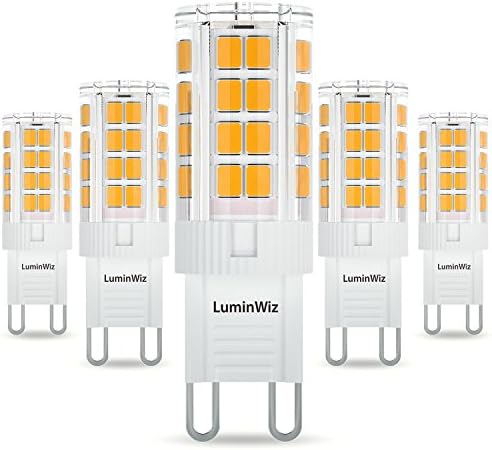 G9 3.5W LED Bulbs, LuminWiz LED Energy Saving Light Bulbs, 30W Halogen Bulbs Equivalent, 300lm, 360° Beam Angle, 3000K Warm White, Non-Dimmable, AC 220-240V, 5-Pack [Energy Class A+]