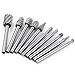 HSS Cutting Burr Bits Set for Dremel Rotary Tool Metal Woodworking Router Grinding 10 Piece High Speed Cutter Single Cut Burs M2 Steel 1/8