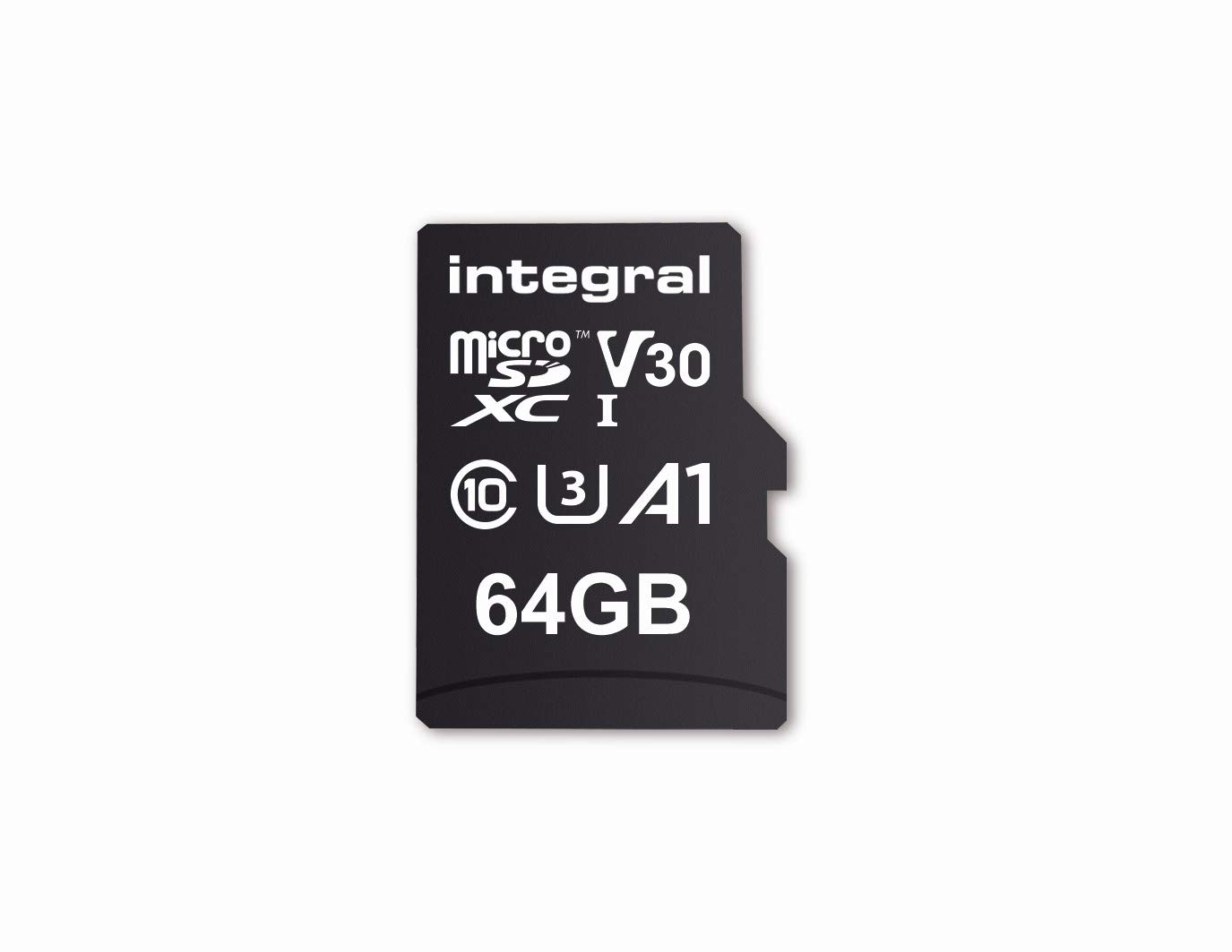 Integral Memory 64GB microSDxC Premium High Speed Memory Card up to 100MB/s Read 45MB/s Write V30 UHS-I U3 + SD Adapter by Integral Memory