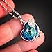 Caperci Valentines Day Gifts for Her Swarovski Elements Crystal Heart Pendant Necklace with I Love You to The Moon and Back