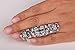YACQ Women's Full Finger Jointed Long Adjustable Ring - Fit Finger Size 7 to 9 - Knuckle Armor Ring - 2-1/2 Inch Long - Halloween Party Costume Accessories Jewelry Gifts (Silver)