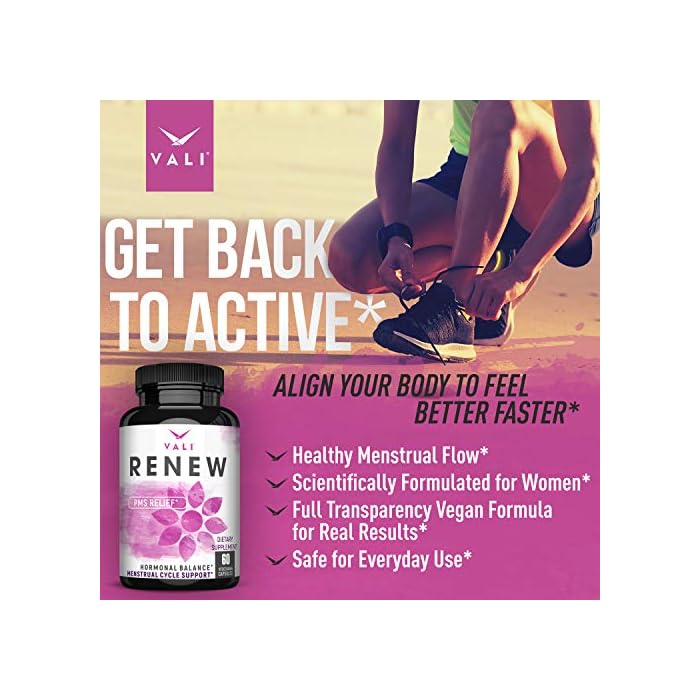 VALI Renew PMS Relief Supplement. Women’s Menstrual Cycle Support