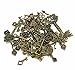IBS 100 Gram Mixed Antique Skeleton Keys Charms Pendants for Craft Necklace Jewelry Making (Bronze)