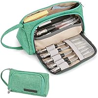 Pencil Case Pen Case Normei Large Capacity Pencil Pouch Cosmetic Bag Student Stationary Organizer Holders with Zipper (Mint Green)