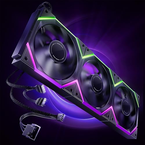 AsiaHorse Nyota Pro 120mm Case Fan, PC Fan 120mm Daisy Chain, ARGB PWM 2000RPM Quiet, High Airflow Case Fan, Standard Fan Blade