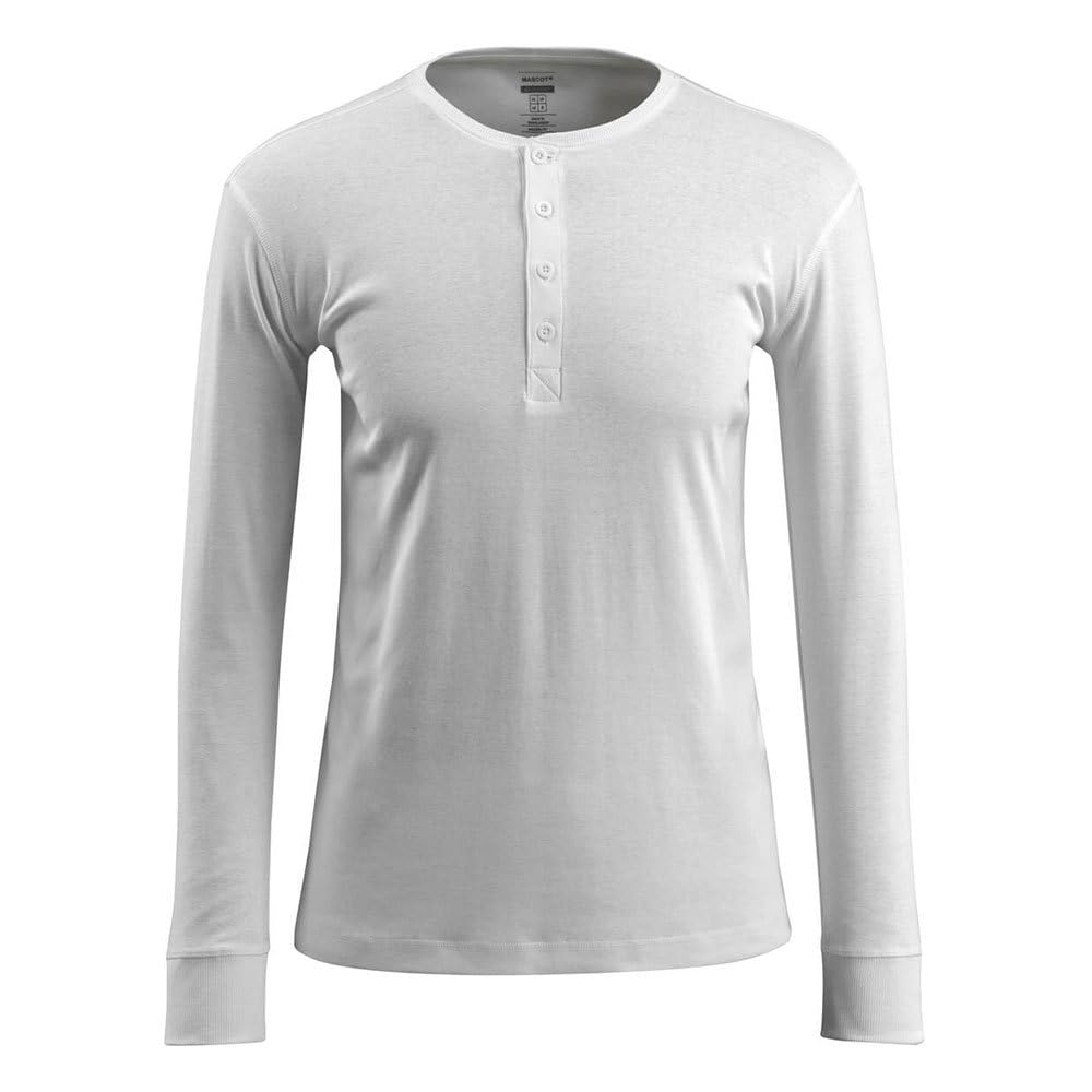 Mascot 50581-964-06 Pelham Crossover Buttoned Placket Slim Fit Long Sleeved T-Shirt, Size XL, White