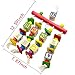PIVBY Bird Knots Block Chewing Toys Large Parrot Educational Toys Wooden Cage Hanging Toy for Macaw African Greys Parakeets Cockatiels Conures Medium Cockatoothumb 1
